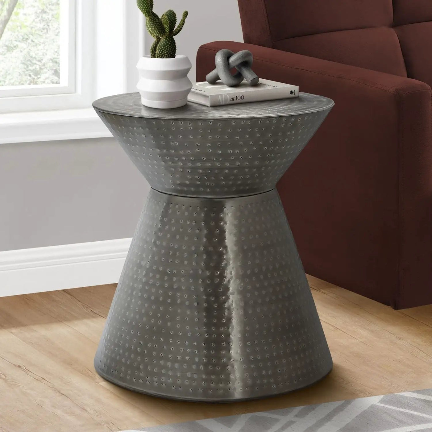 Drum Accent Side Table, Contemporary & Modern Elegant Design by Unique Piece Furniture