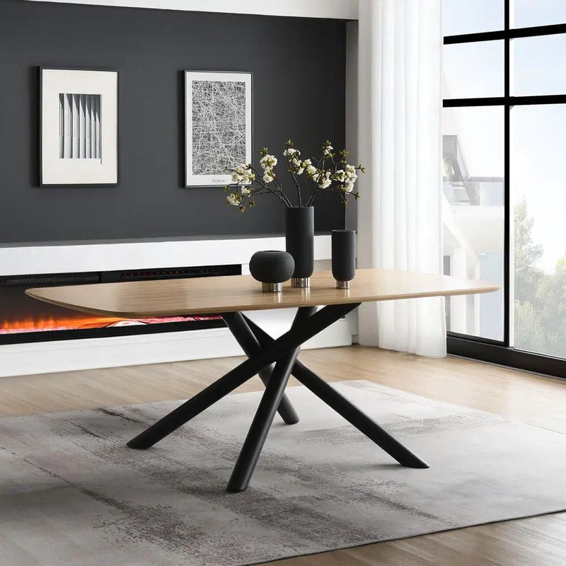 Lawton - Dining Table - Natural & Black by Unique Piece Furniture