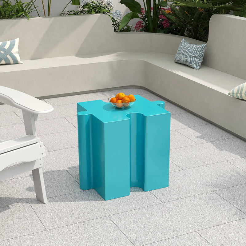3-Piece Artistic Puzzle Table Set with Modular Interlocking Design by HouseOfZazla