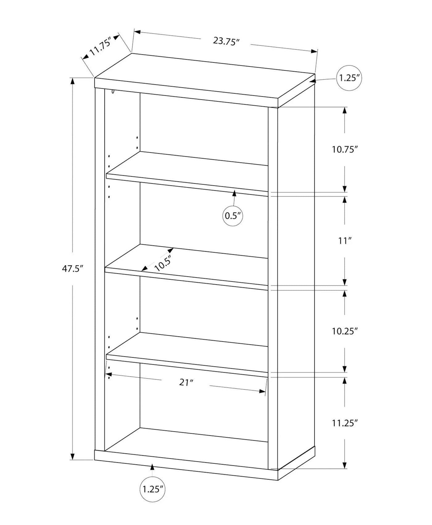 5 Tier For Office Bookshelf, Bookcase, Etagere, Contemporary & Modern by HouseOfZazla
