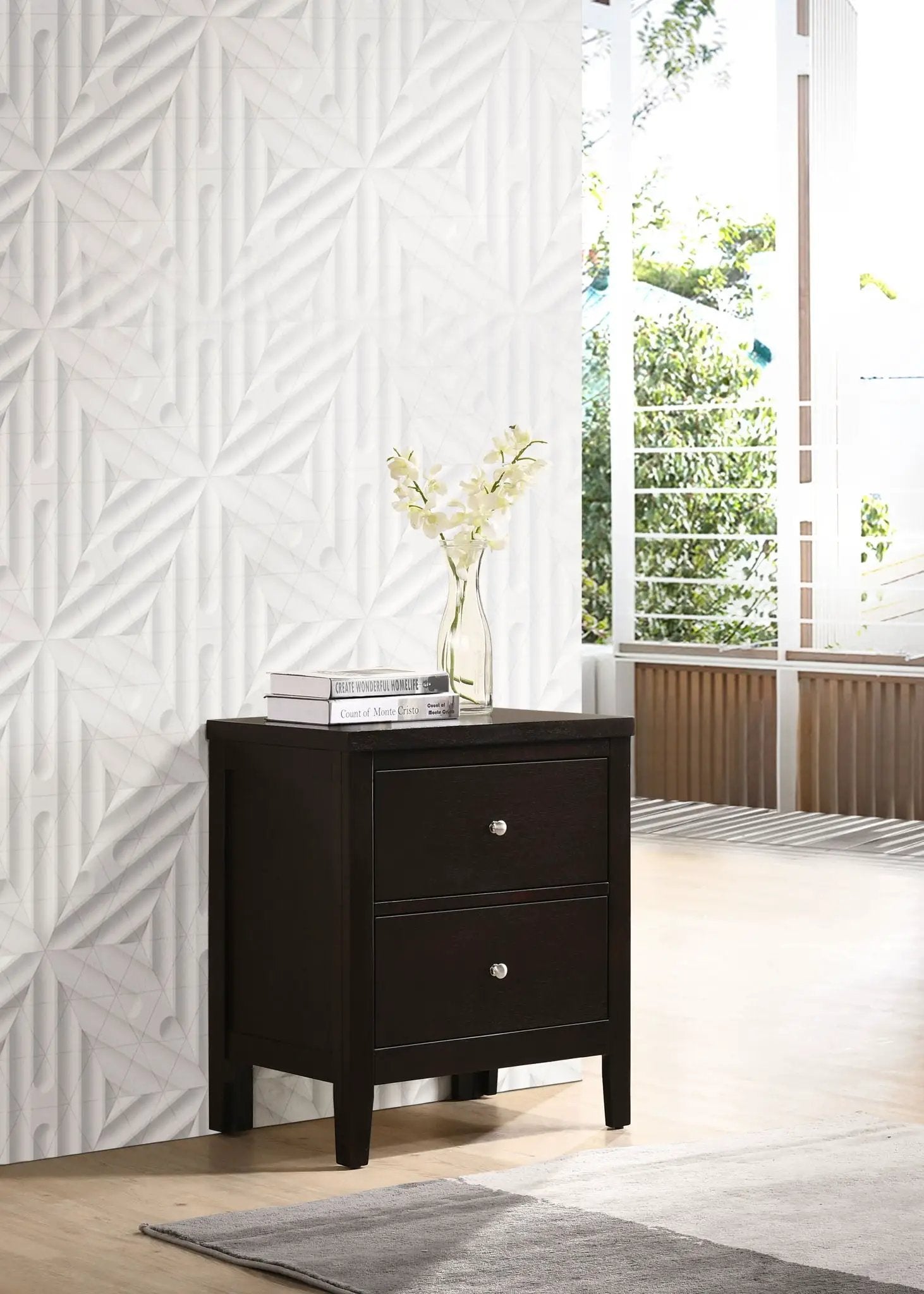 Carlton 2-drawer Nightstand Cappuccino by Unique Piece Furniture