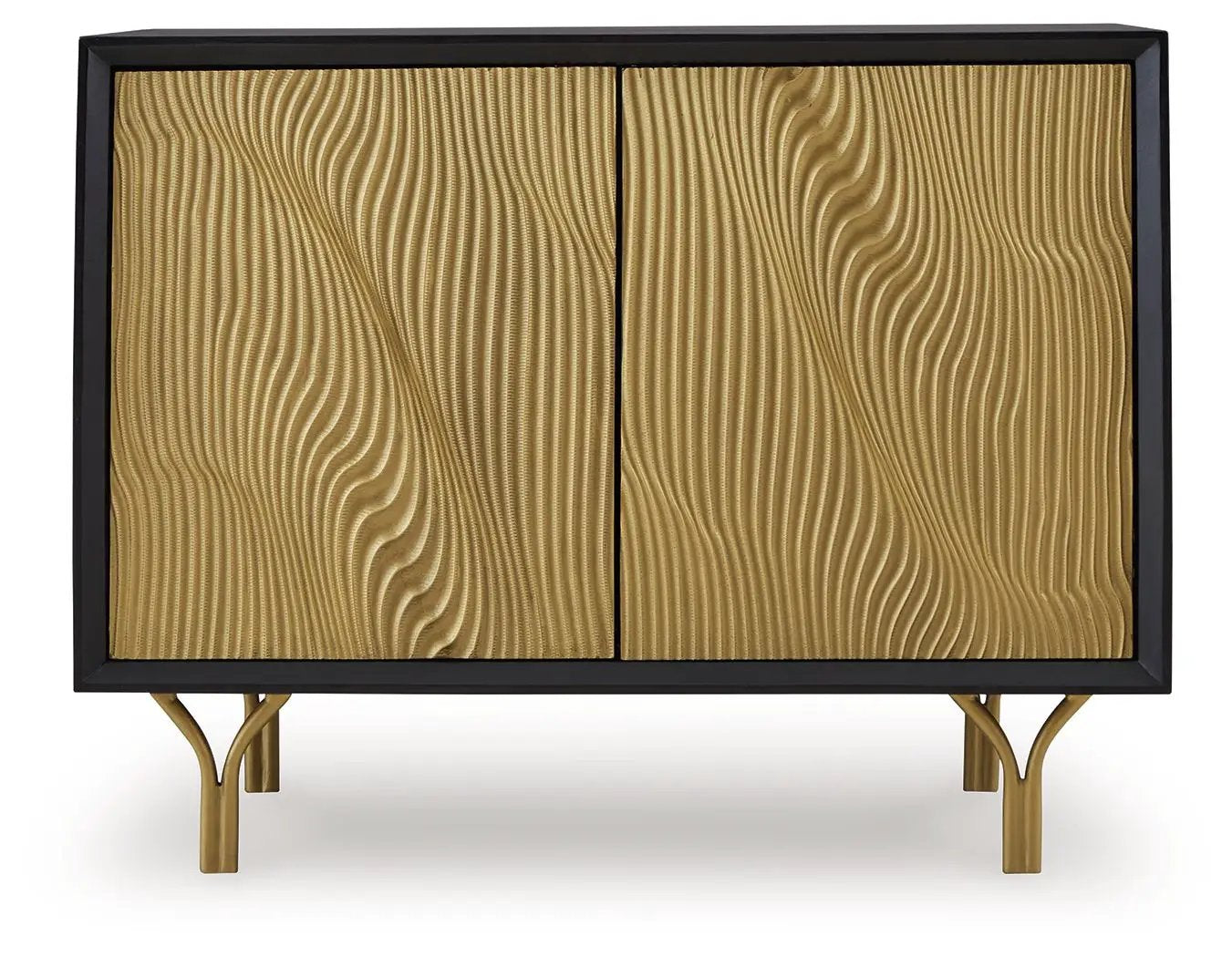 Tayner - Accent Cabinet - Black / Gold Finish by Unique Piece Furniture