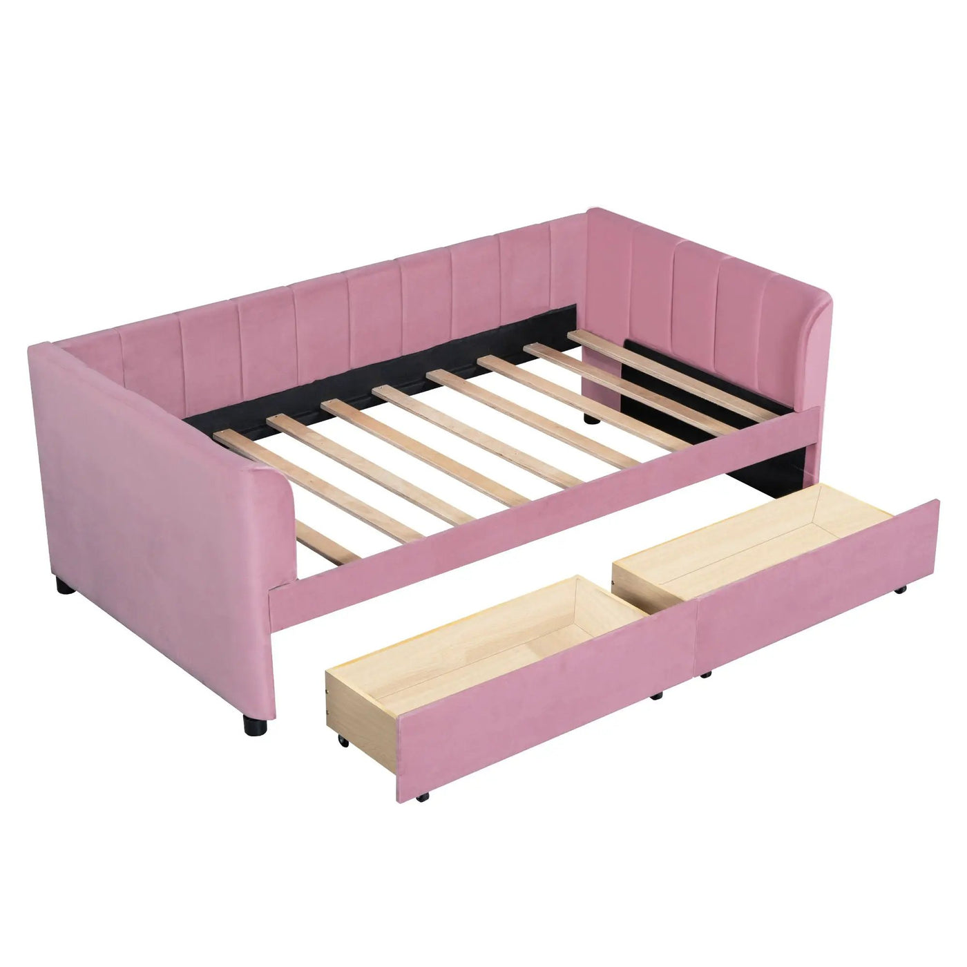 Upholstered Daybed With Ergonomic Design Backrest by HouseOfZazla