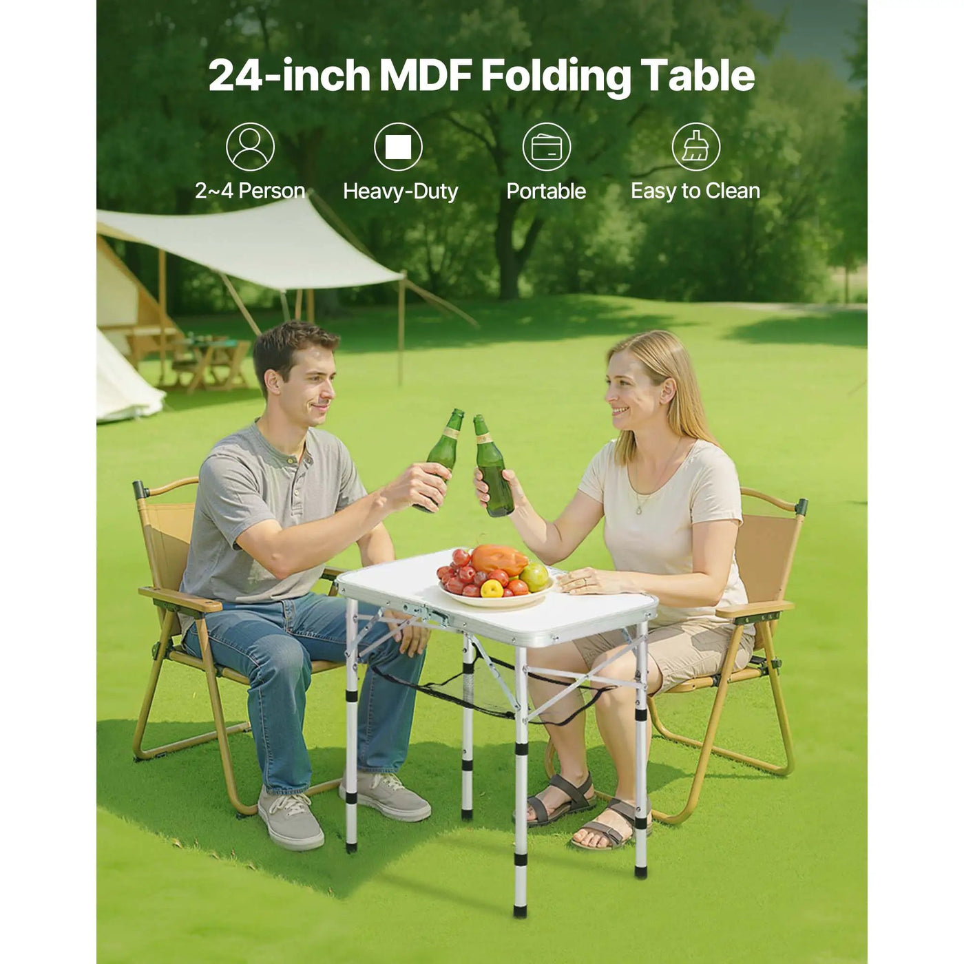 2ft Folding Portable Camping Table by HouseOfZazla