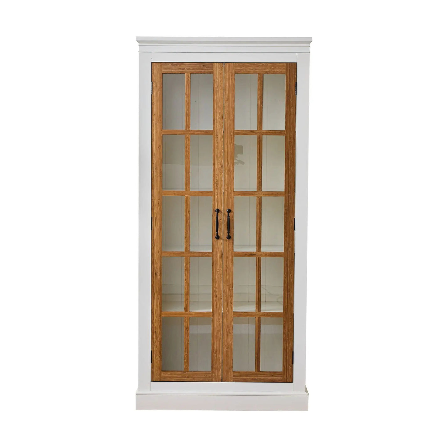 Rustic Style Display Cabinet With Glass Doors For Collectibles by HouseOfZazla