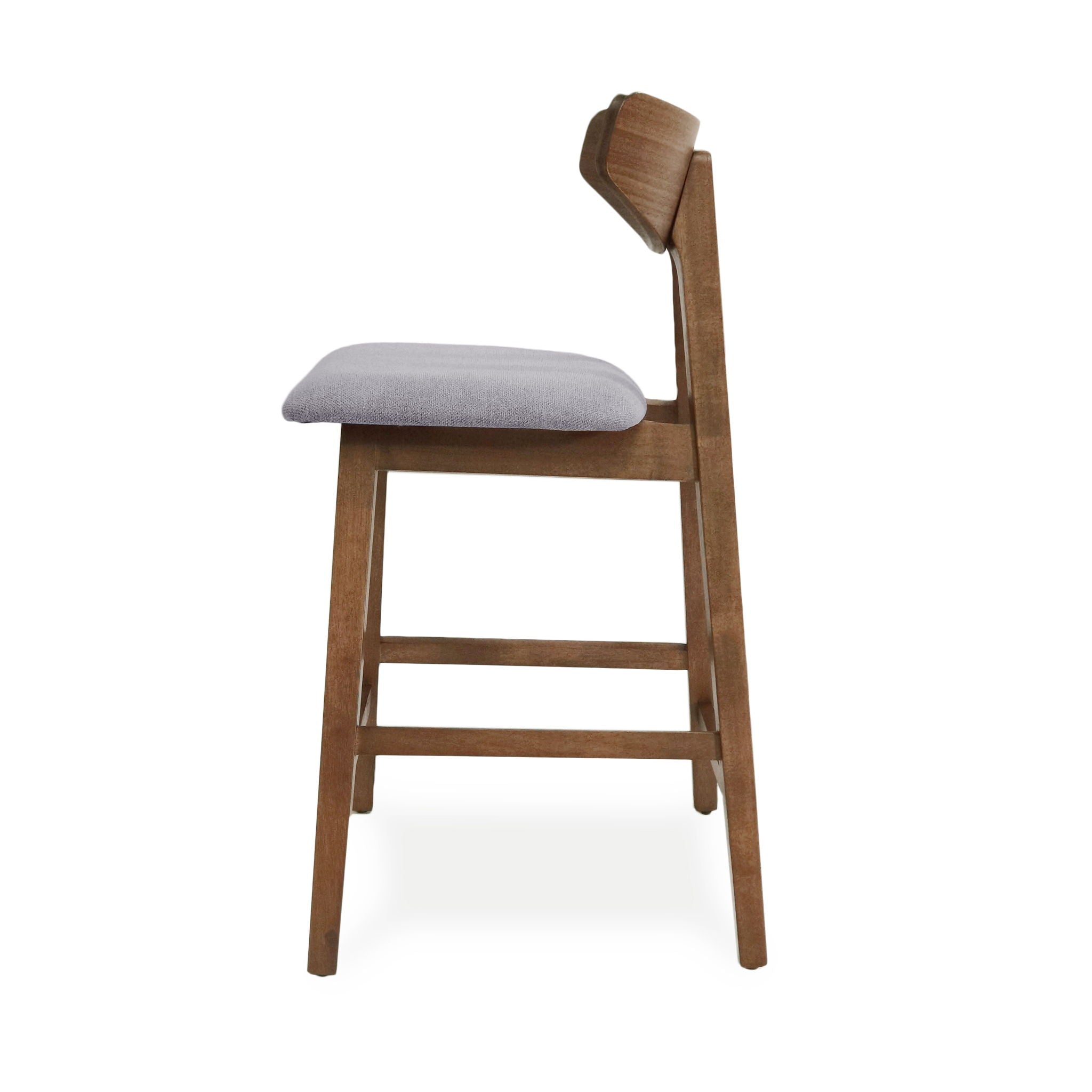 Mid Century Modern Counter Stool With V Shape Frame And Upholstered Seating by HouseOfZazla