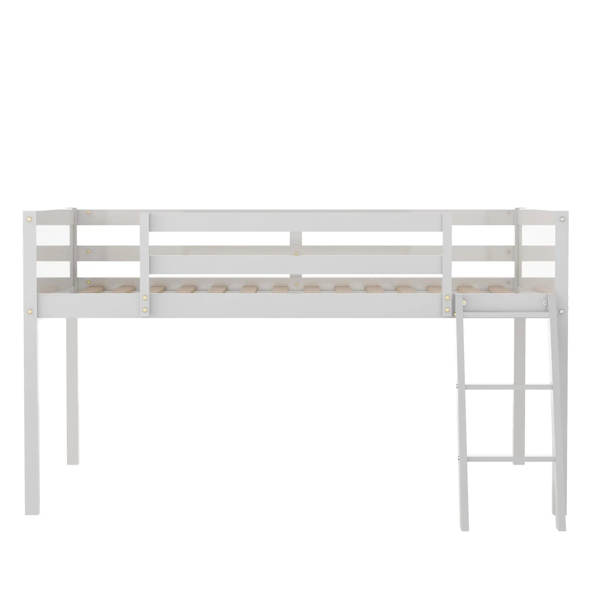 Low Loft Bed With Adjustable Ladder