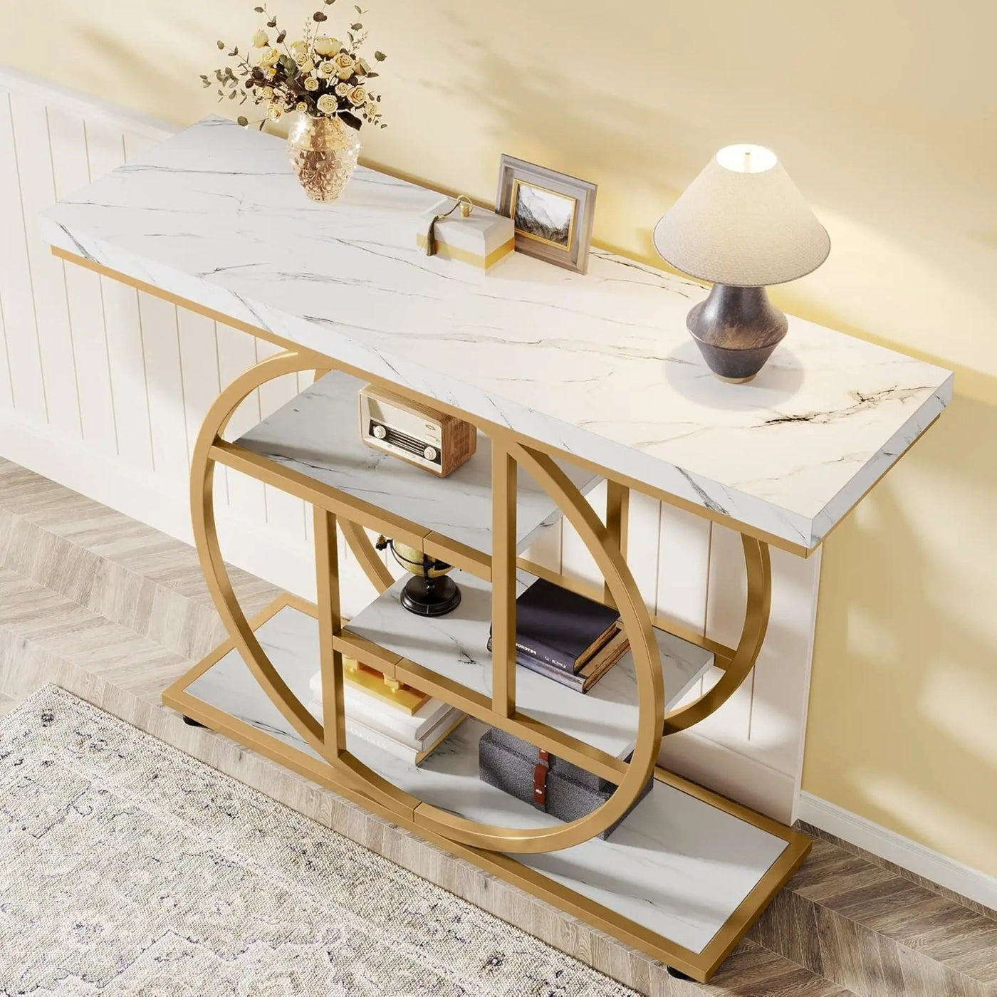 Console Table With 4 Tier Design For Living Hallway by HouseOfZazla