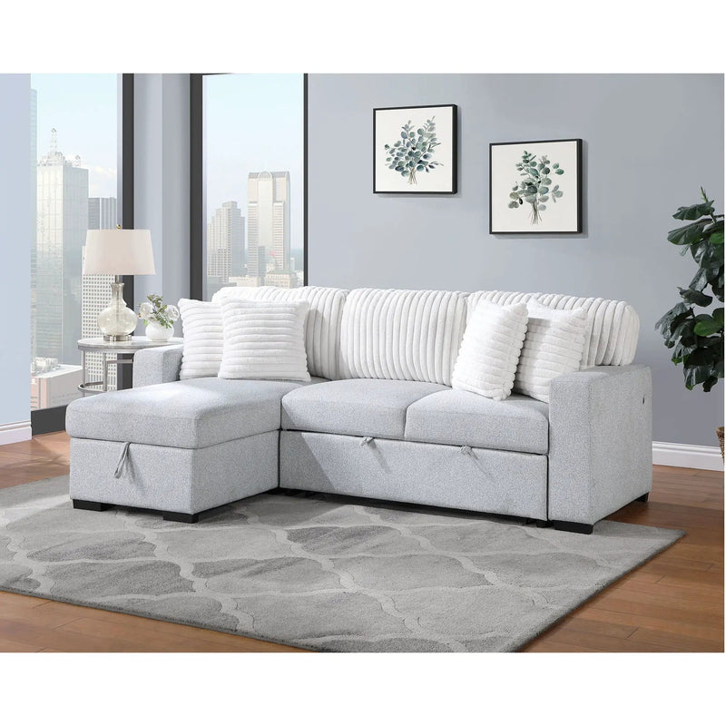 Ford - Reversible Pull Out Sofa Bed - Light Gray by HouseOfZazla