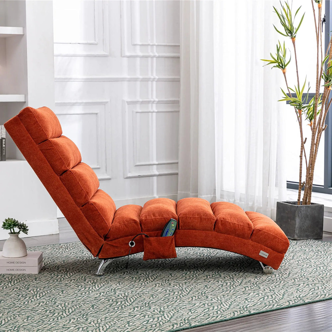Massage Chaise Lounge Indoor With Remote Control, Ergonomic Electric Massage Lounger by Unique Piece Furniture