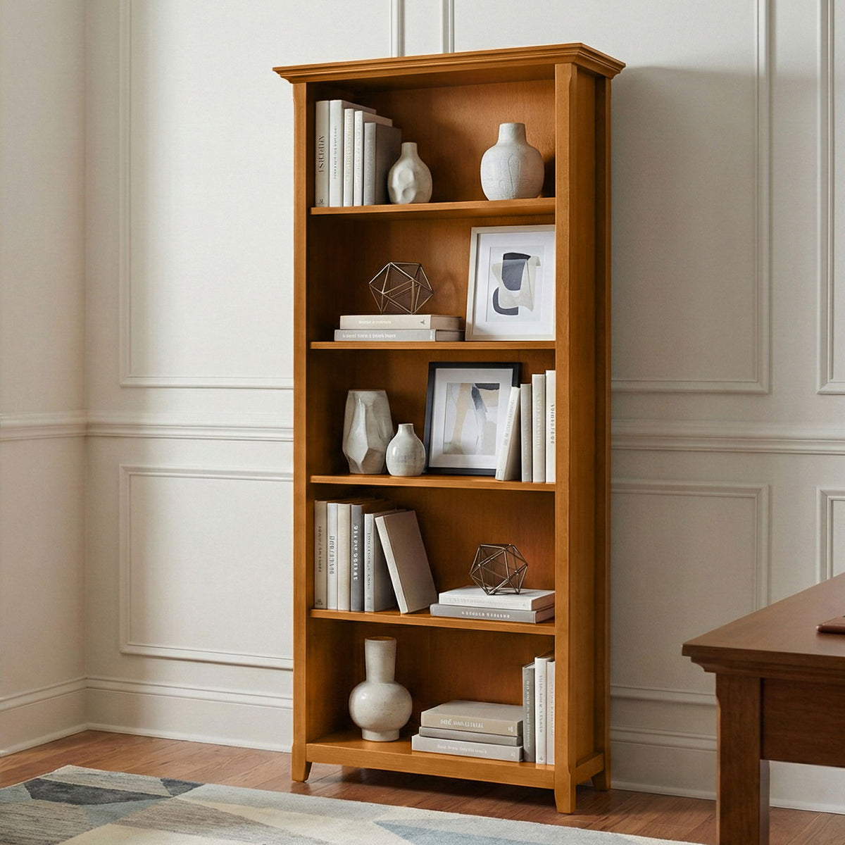 Amherst 5 Shelf Bookcase with Adjustable Shelves - Multiple Colors, photo 7 of 40