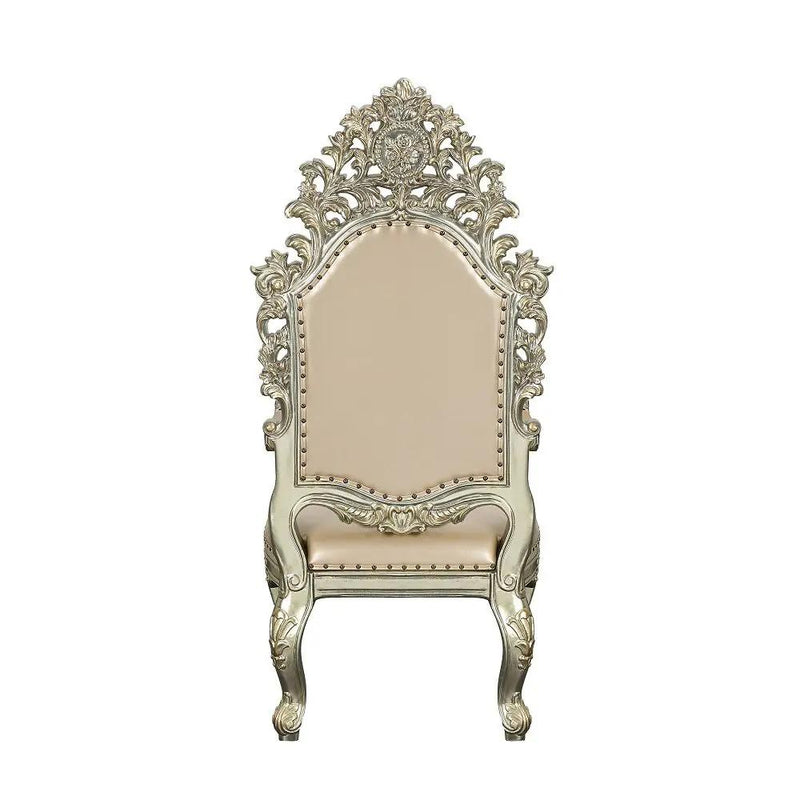 Sorina - Arm Chair (Set of 2) - Synthetic Leather & Antique Gold by Unique Piece Furniture