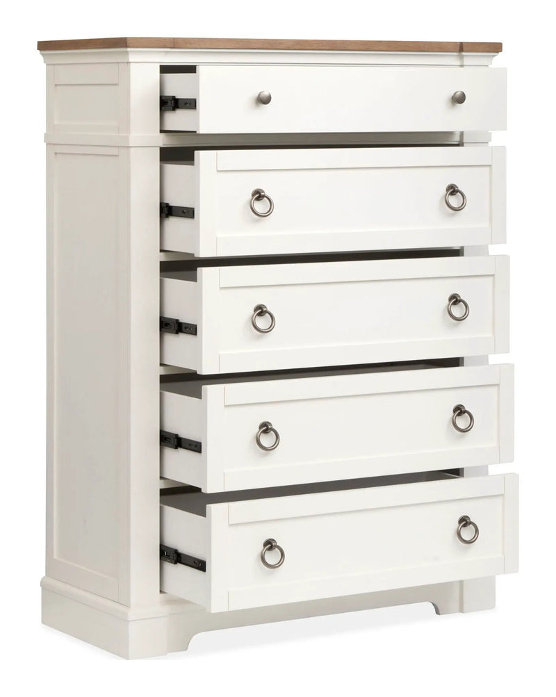 Kingston - Drawer Chest - Whisper White And Cerused Nutmeg, photo 4 of 7