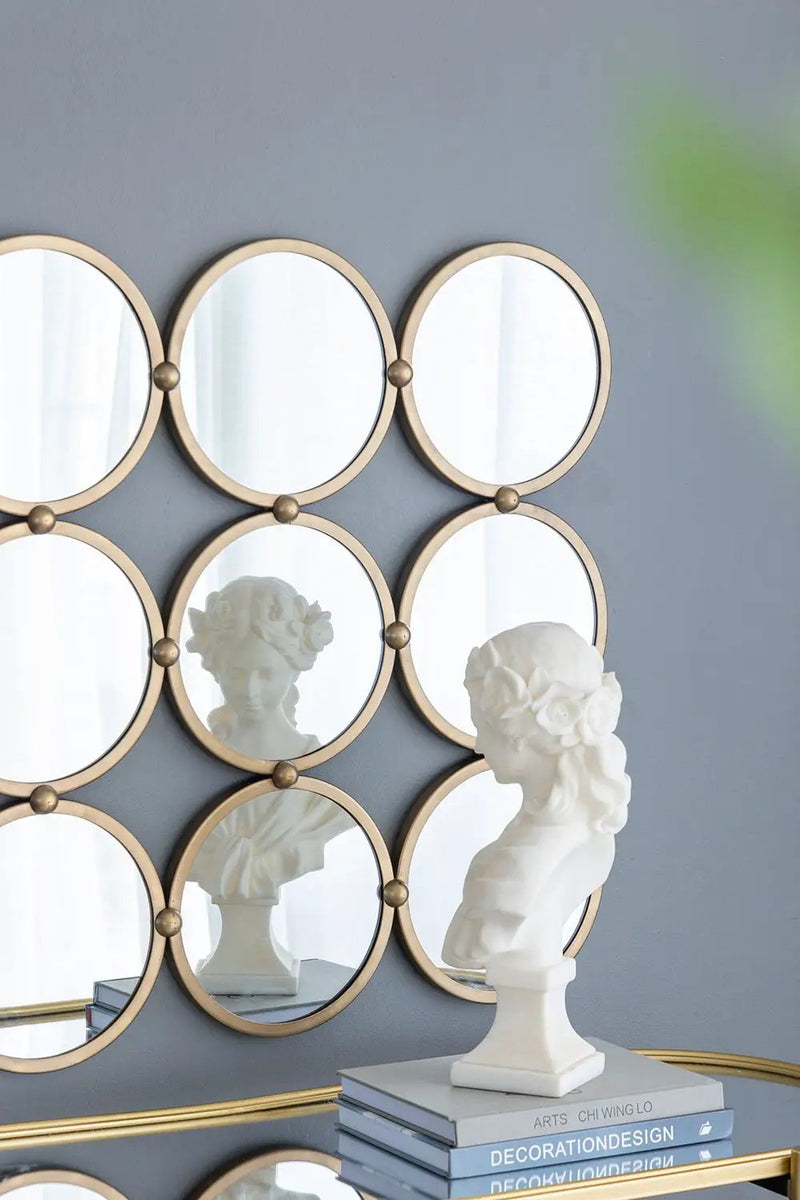 Contemporary Decorative Mirror With Mininalist Style For Bedroom, Liveroom & Entryway - Champagne by HouseOfZazla