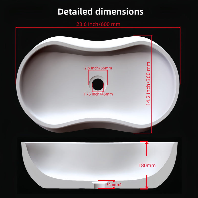 Bathroom Vessel Sink With Wavy Design by HouseOfZazla