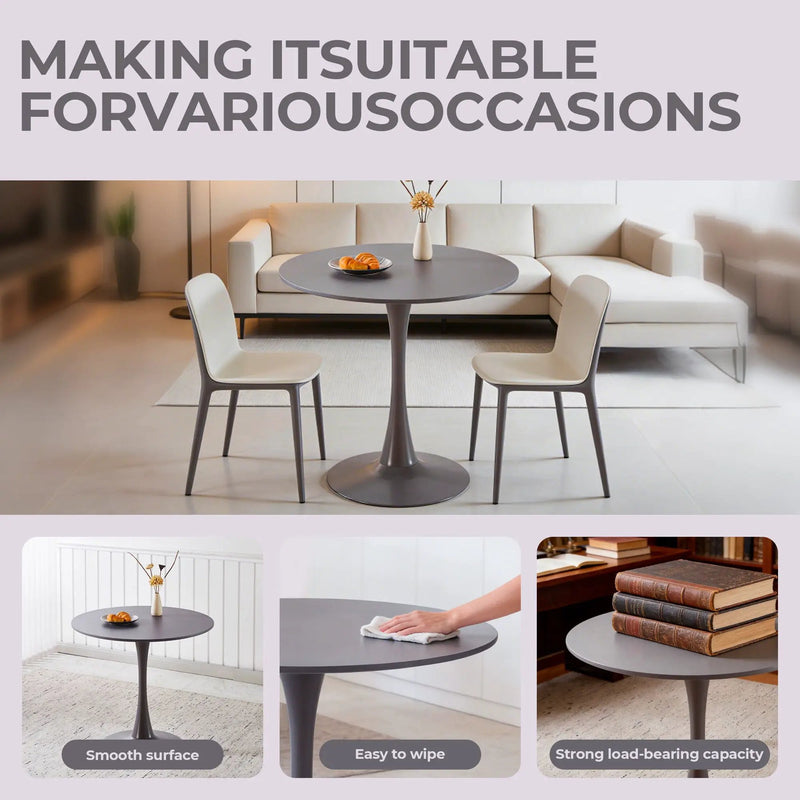 Mid-Century Tulip Table With Round Top, Pedestal Base by Unique Piece Furniture