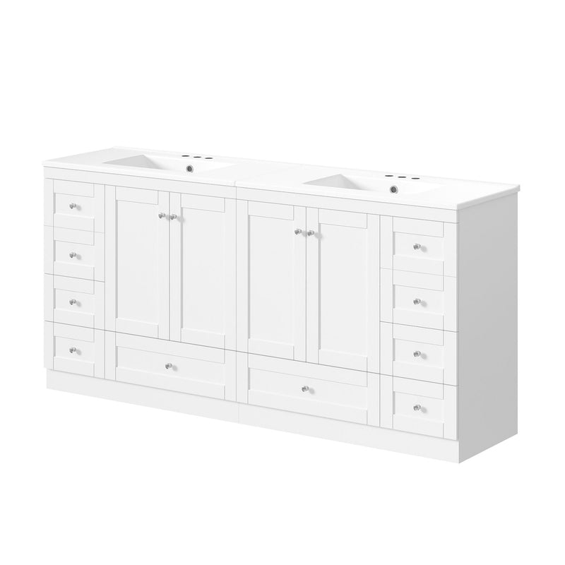 Shaker Free Standing Bathroom Vanity Cabinet & Sink, Soft Close Drawers, Soft Close Doors by HouseOfZazla