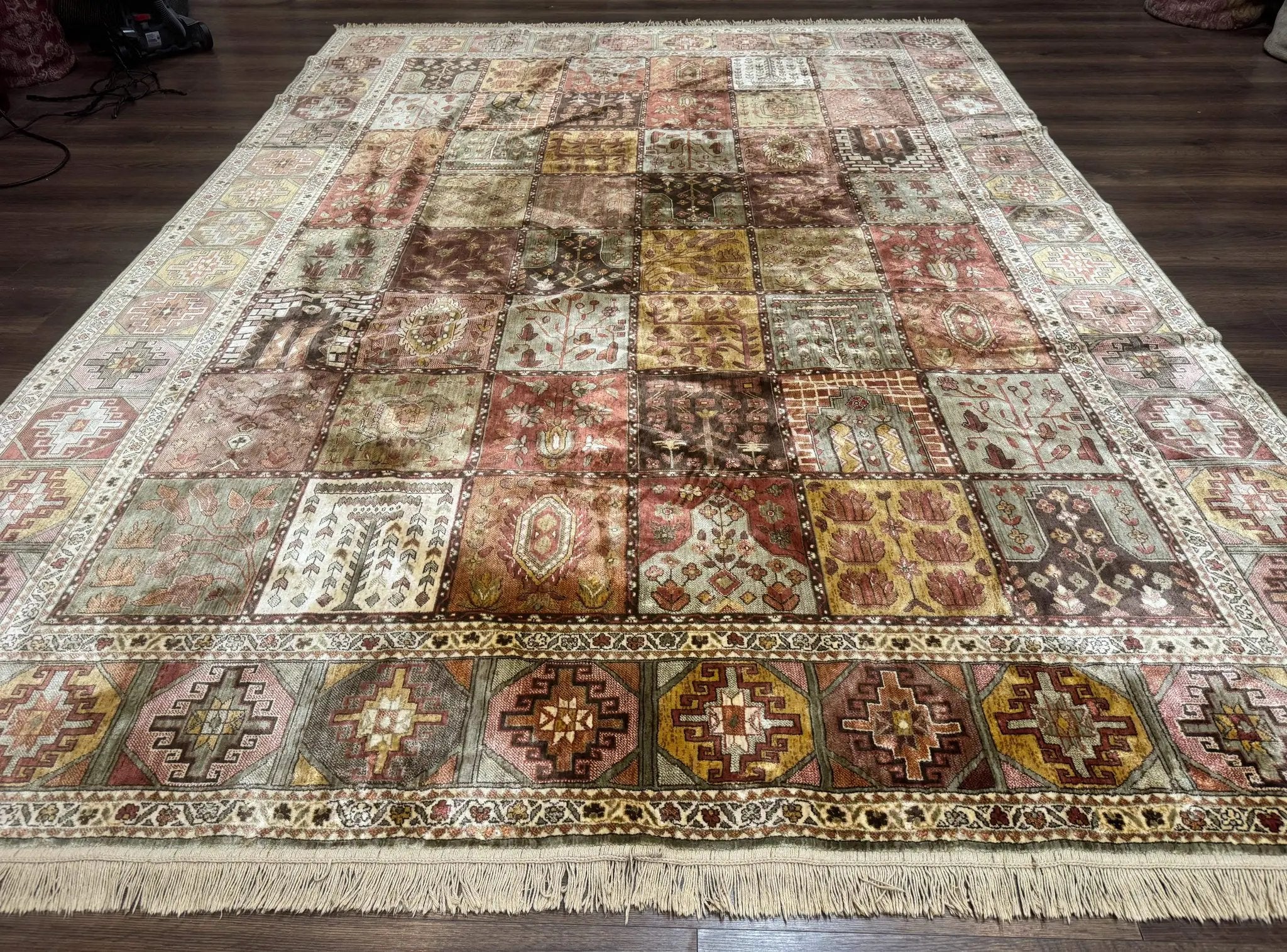 Panel Design Rug 8 x 10.6, Oriental Carpet, Belgium Power Loomed Rug by Jewel Rugs