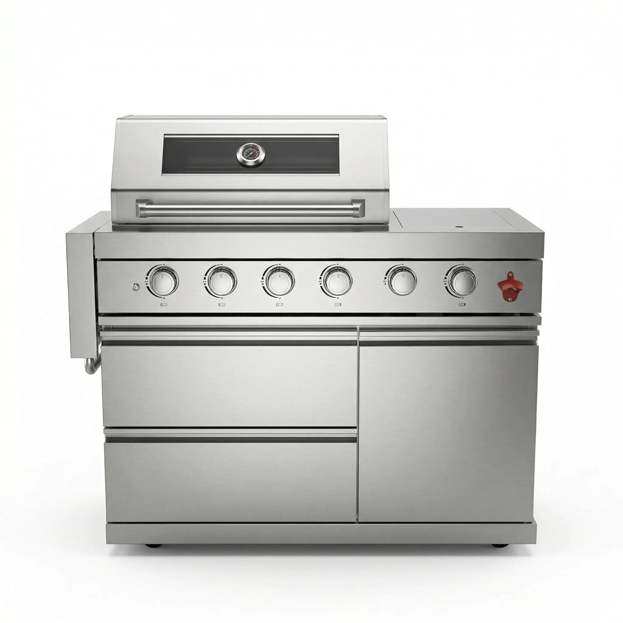 75300 BTU 6 Burners Deluxe Stainless Steel Gas Outdoor Kitchen Barbecue Island Grill by HouseOfZazla
