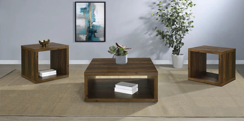 Frisco 3-piece Coffee and End Table Set Dark Pine by Unique Piece Furniture
