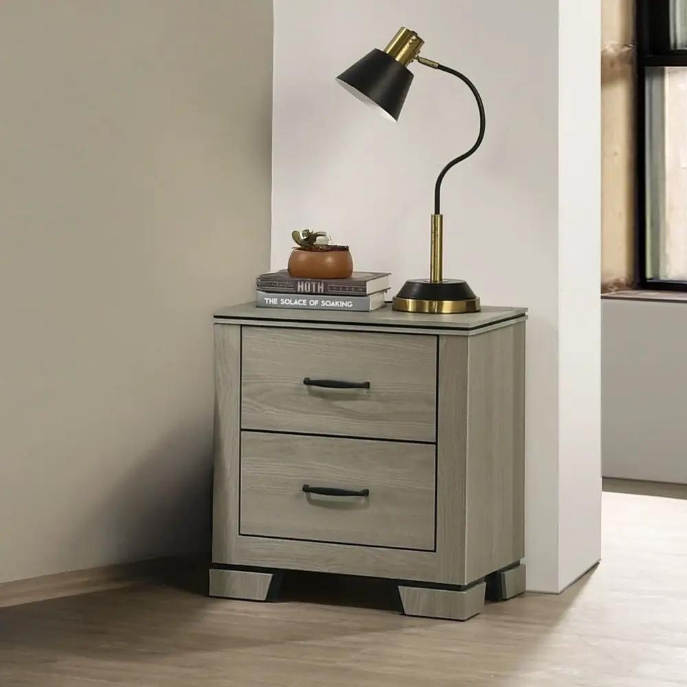 Joanna - Nightstand - Weathered Gray by Unique Piece Furniture