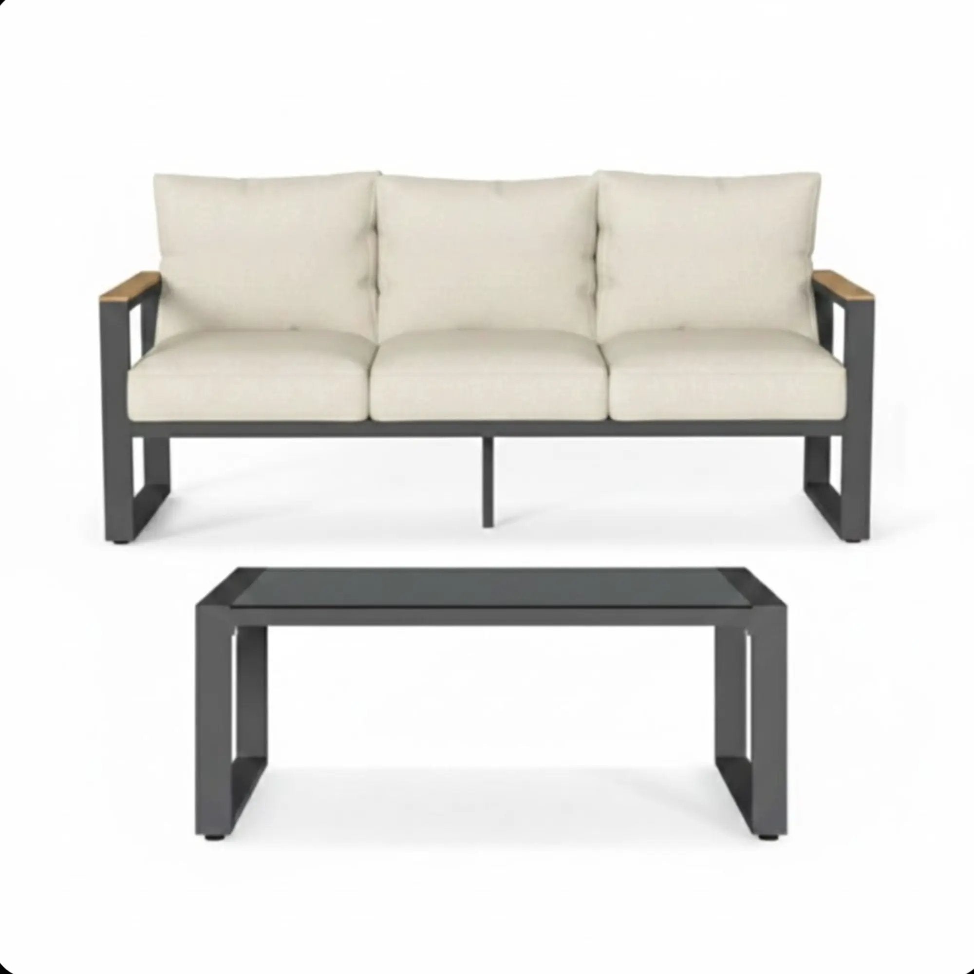 Modern Outdoor Sofa Set With Coffee Table