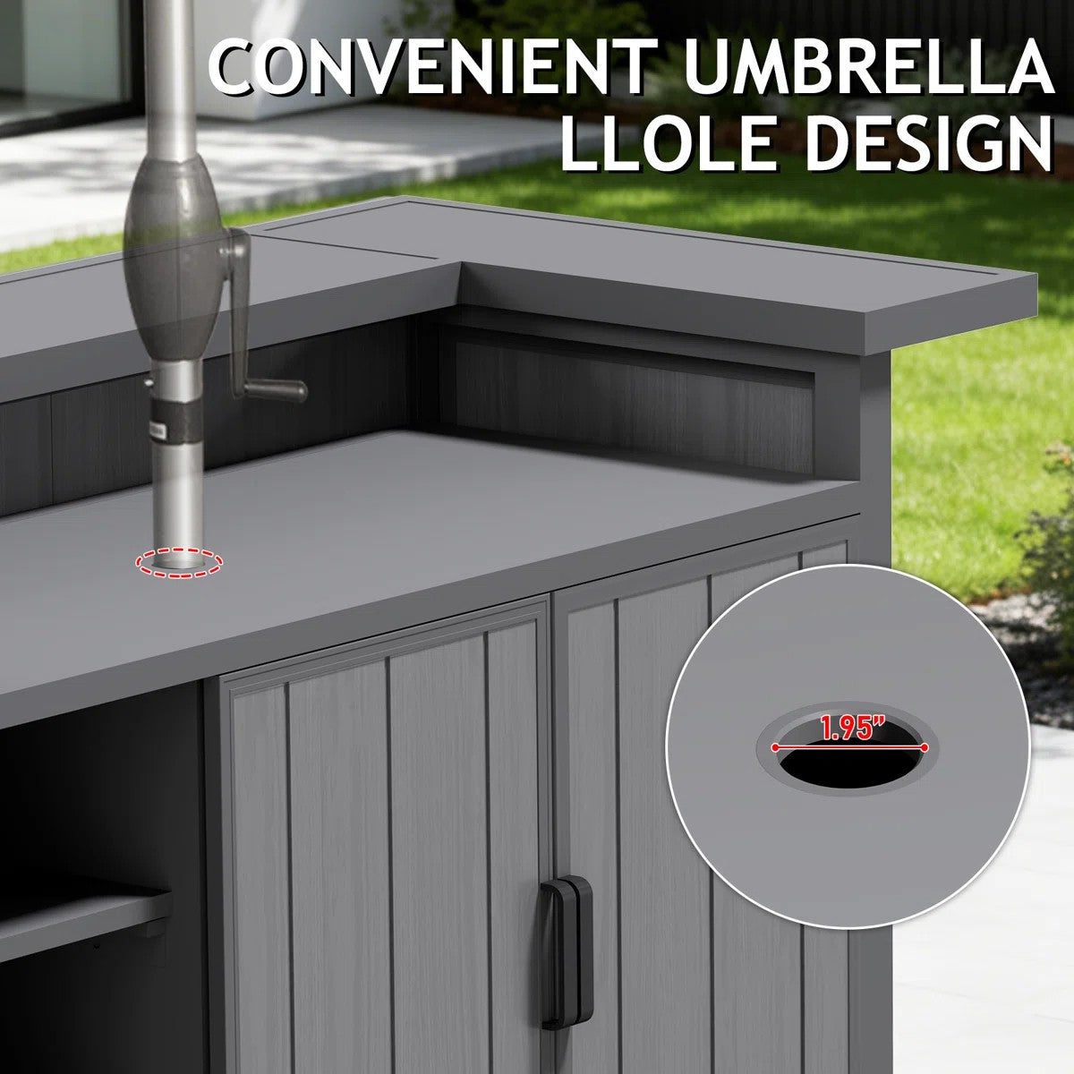 Outdoor Aluminum Grill Cart With Storage, photo 6 of 9
