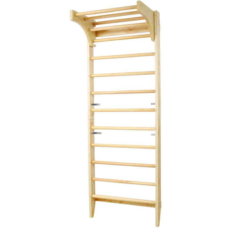 Swedish Ladder, Stall Bars Set For Physical Therapy & Gymnastics - Natural by HouseOfZazla