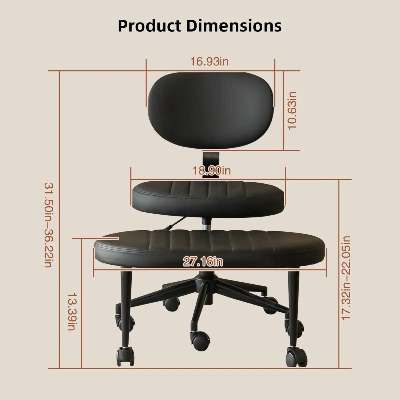 Ergonomic Cross Legged Office Chair With Back Support by HouseOfZazla