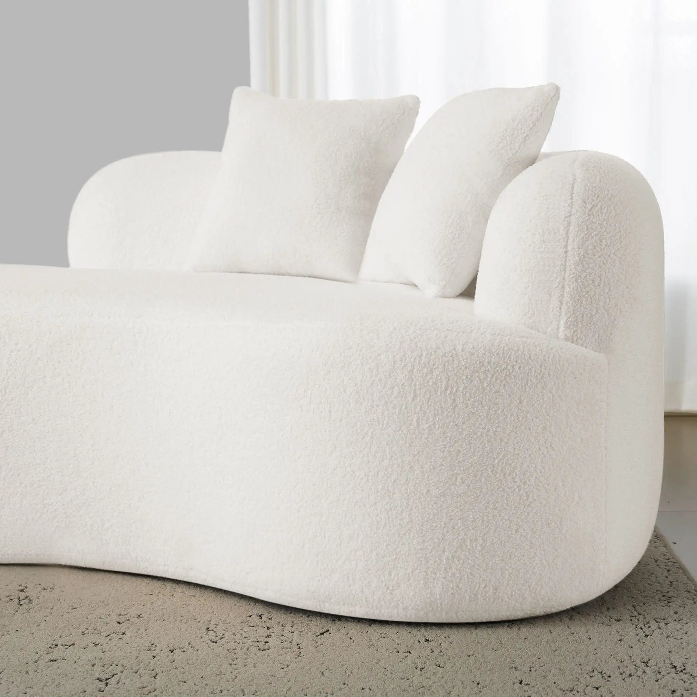 Curved 4 Seater Full Compression Sponge Sofa by HouseOfZazla