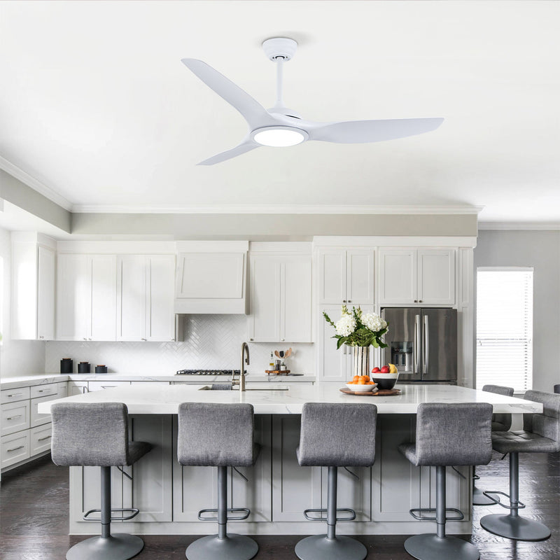 52 Inch ABS Blades Ceiling Fan with LED Light Kit by HouseOfZazla