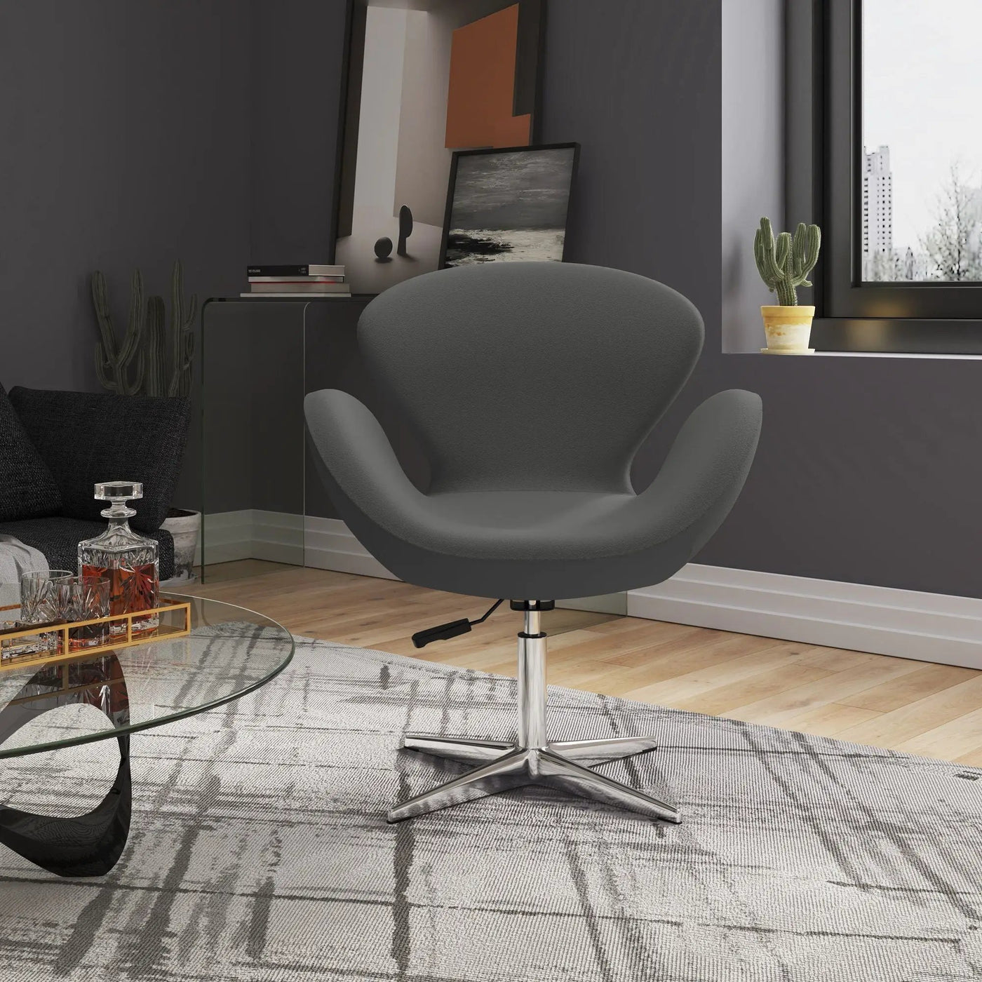 Raspberry - Swivel Lounge Chair by HouseOfZazla