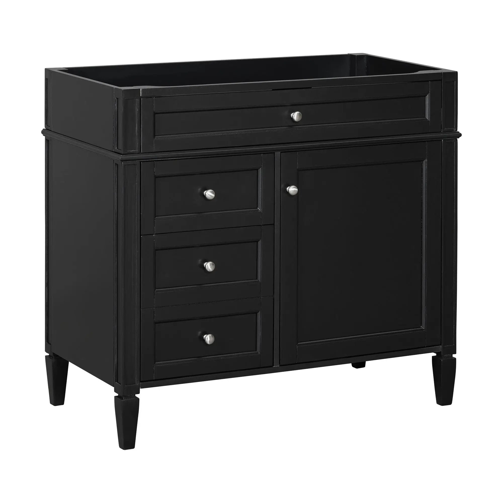 Bathroom Vanity With 2 Drawers And Tip-Out Drawer, Storage Cabinet by Unique Piece Furniture