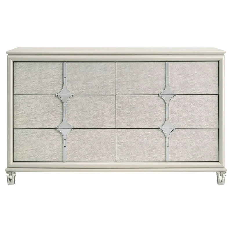 Gwendolyn - 6 Drawer Dresser Cabinet - White by HouseOfZazla
