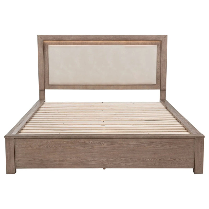 Gibbons - LED Storage Bed With Upholstered Headboard