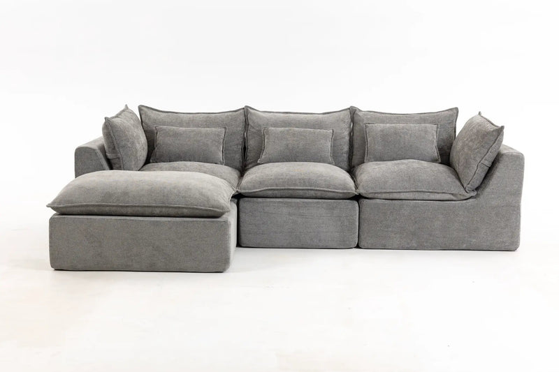 102.3" Width Cloud Couch Oversized Modular Sectional Sofa by HouseOfZazla