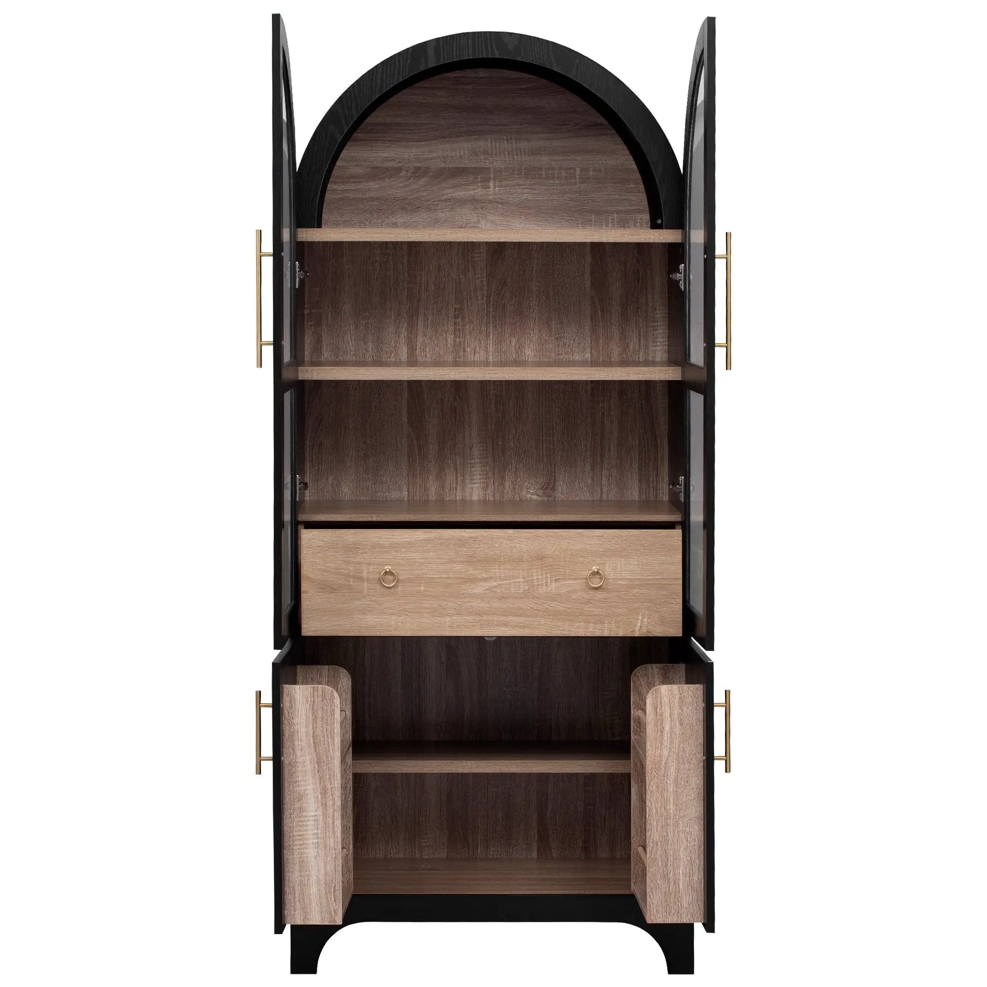 K&K 71" Tall Arched Kitchen Pantry Cabinet by HouseOfZazla