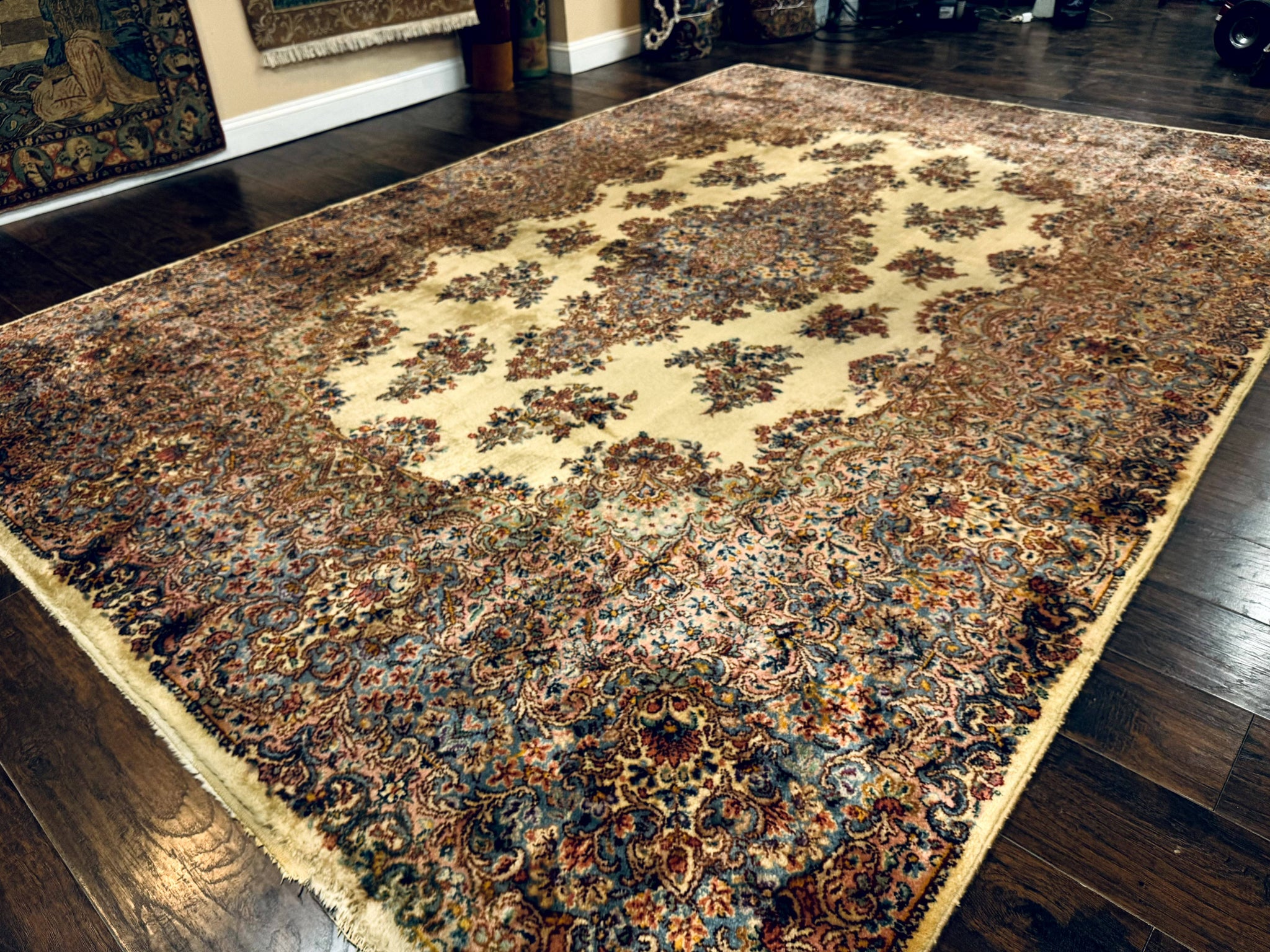 Karastan Kirman Rug #781, Antique Karastan Oriental Carpet 8.8 x 12, Wool Area Rug, Original Collection 700 Series, Rare Discontinued by Jewel Rugs