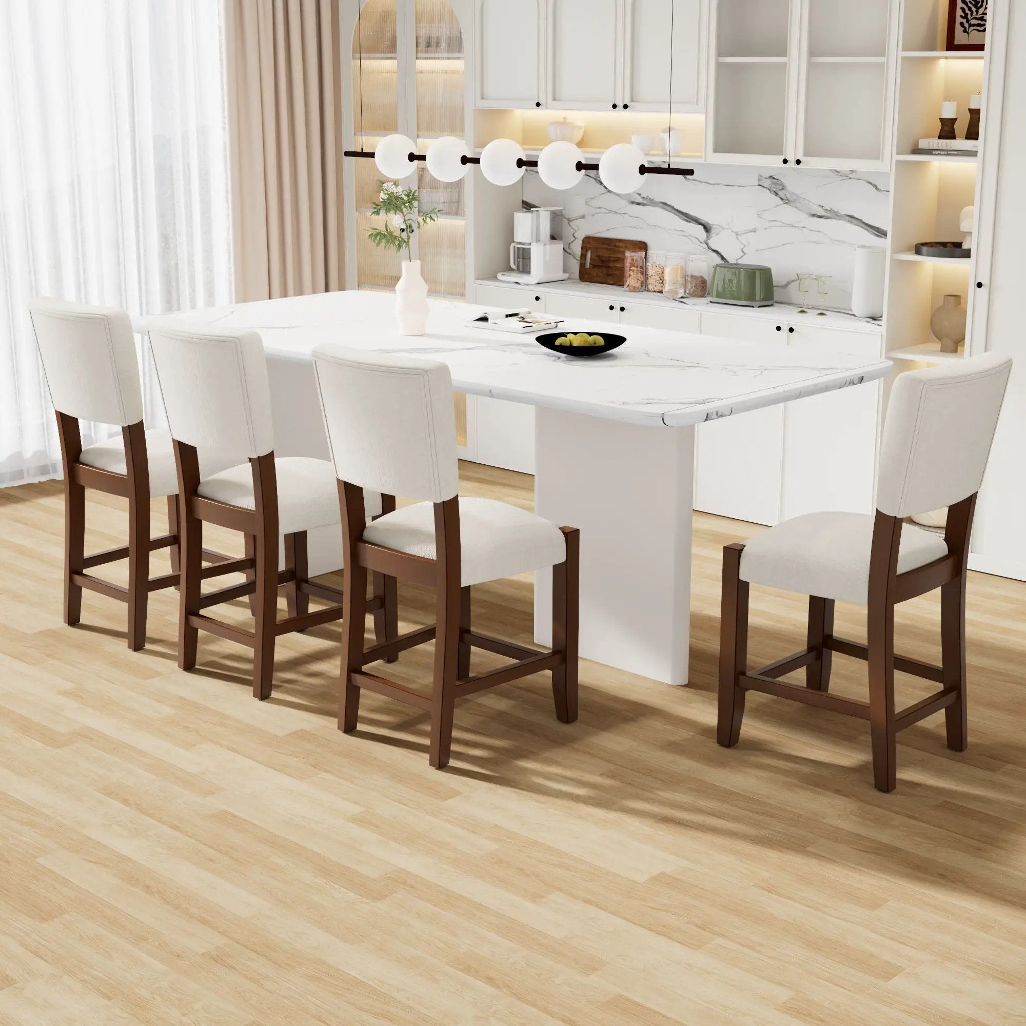 Mid Century Modern Bar Stools, Upholstered Counter Chairs by Unique Piece Furniture