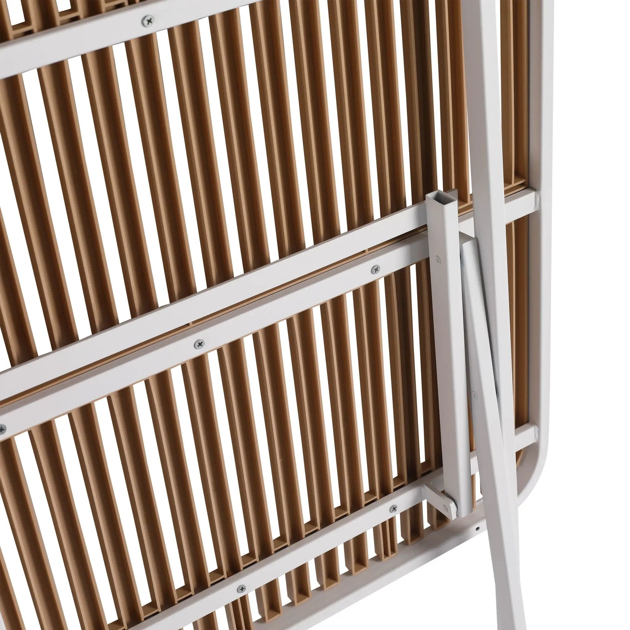 Modern Folding Square Table, Water Proof And Wear Resistant - Apricot / White by HouseOfZazla