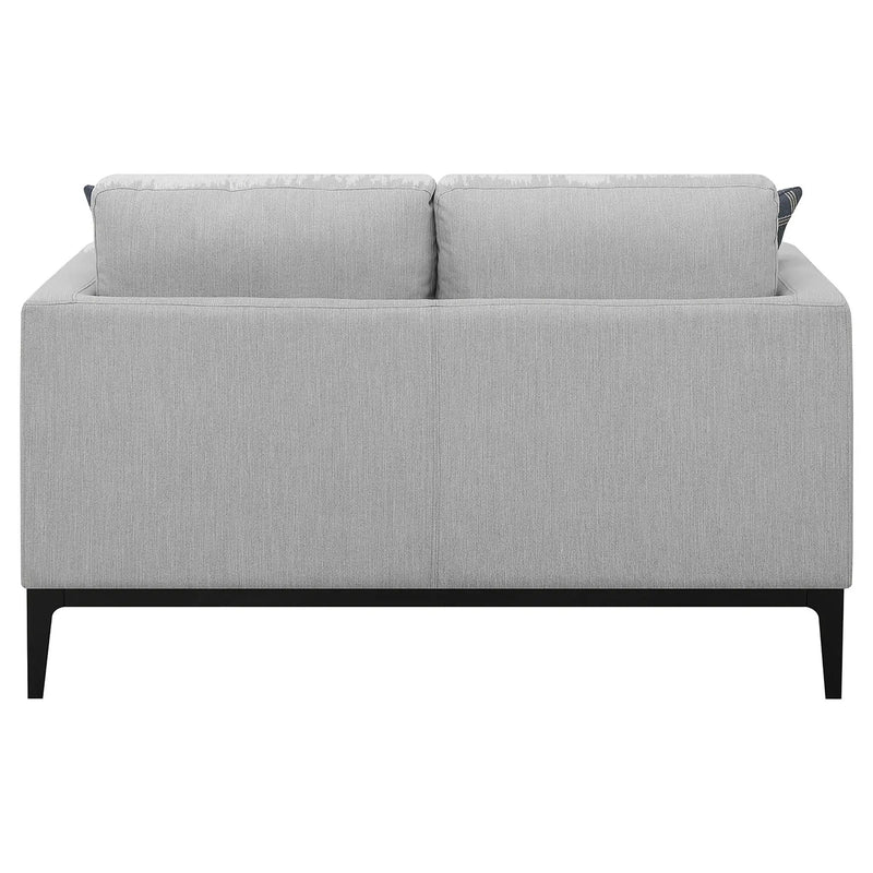 Apperson Upholstered Track Arm Loveseat Light Grey by Unique Piece Furniture