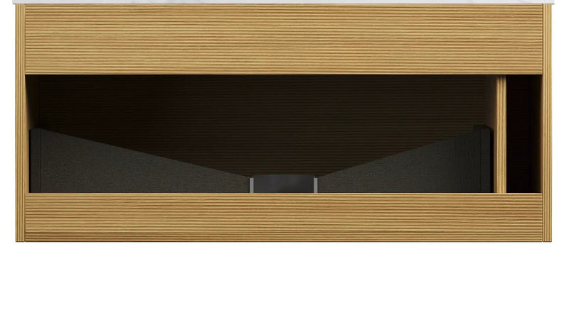 Nyah 36'' Wall-Mounted Cabinet with Drawer, Light Woodgrain Color by HouseOfZazla
