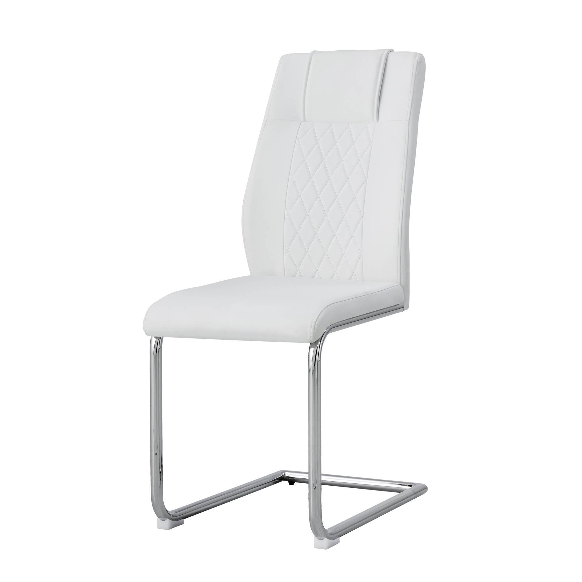 Modern Dining Chairs With Padded Seat, Metal Legs by Unique Piece Furniture