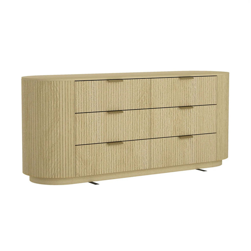 Olivia - Double Dresser With 6 Drawers - Oak by HouseOfZazla