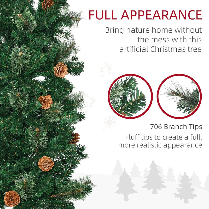 HOMCOM 7.5 Foot Pencil Artificial Christmas Tree by HouseOfZazla