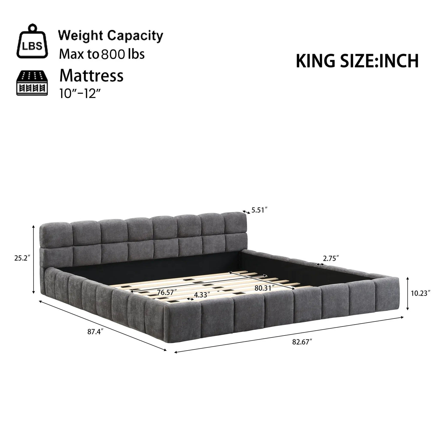 Elegant Upholstered Bed With Checkerboard Design by HouseOfZazla
