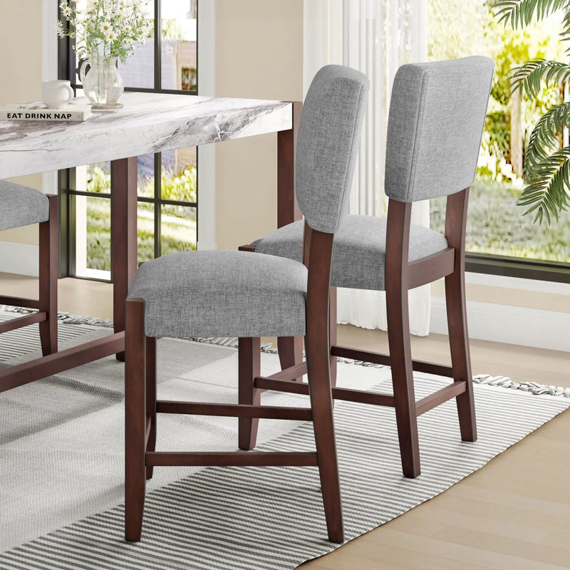 Mid Century Modern Bar Stools, Upholstered Counter Chairs by Unique Piece Furniture