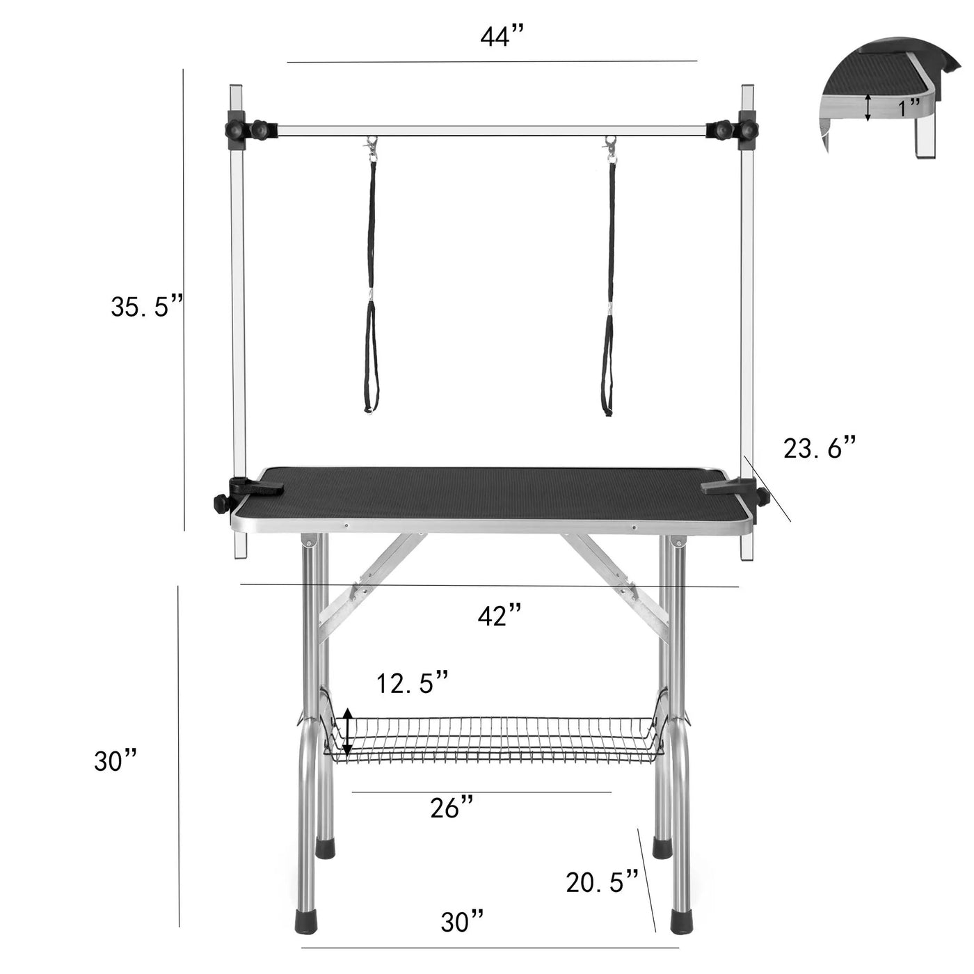 Large Grooming Table For Pet Dog And Cat With Adjustable Arm And Clamps Large Heavy Duty Animal Grooming Table by HouseOfZazla