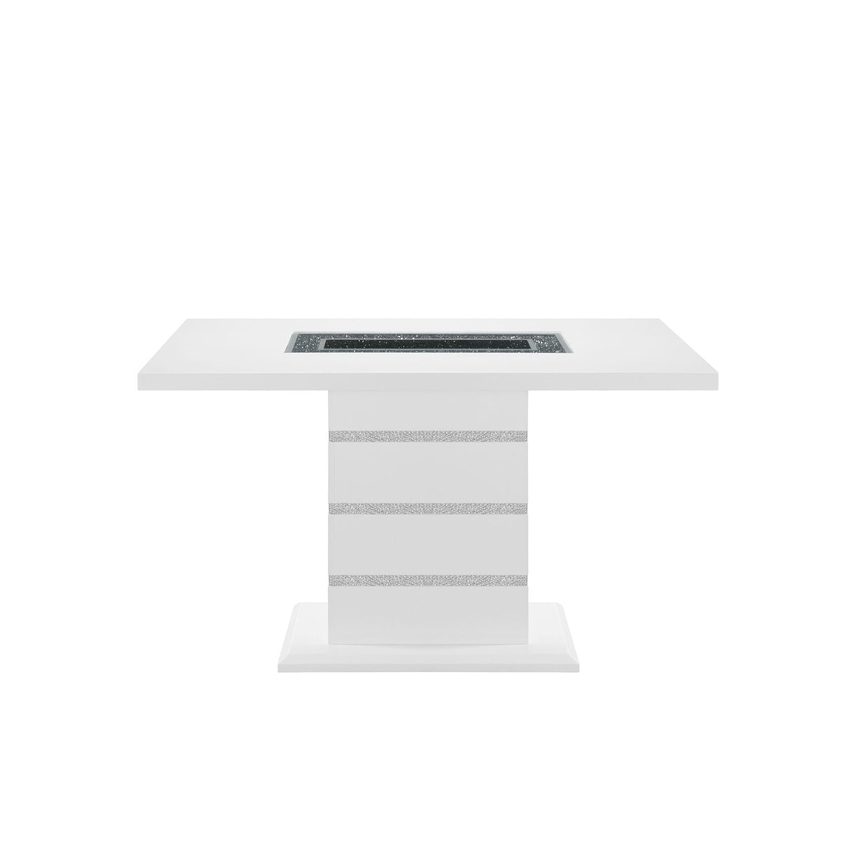 Ariya Bar Table with Glass Inlay - Dark Gray or White, photo 6 of 11