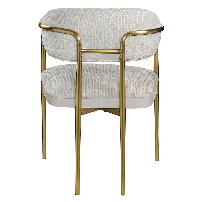 Zayn - Arm Chair (Set of 2) - Beige Chenille & Gold by Unique Piece Furniture